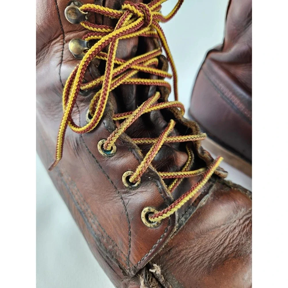 Vintage Red Wing heritage boots #10877  Sz 12 Tall Leather Work Field Roof Shoes